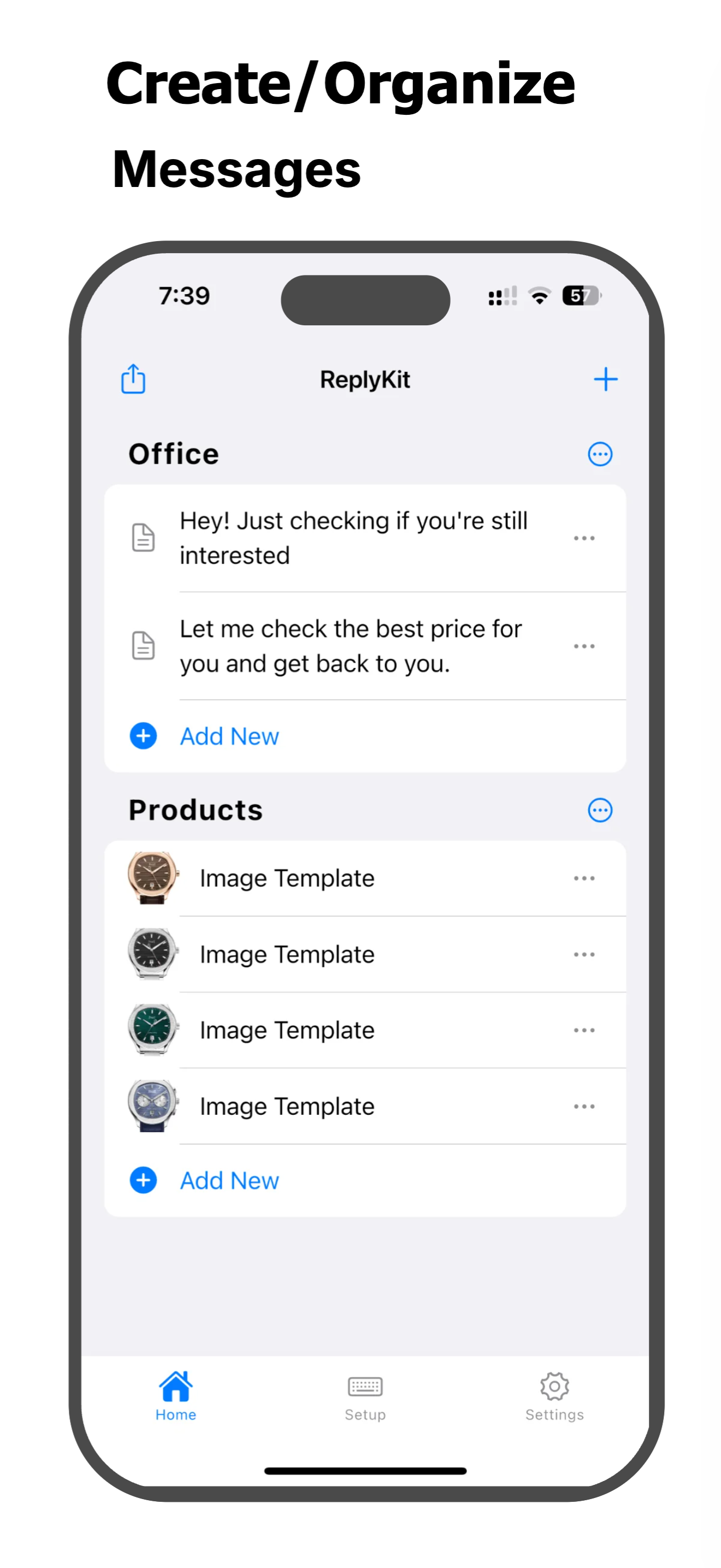 Create and Organize Messages